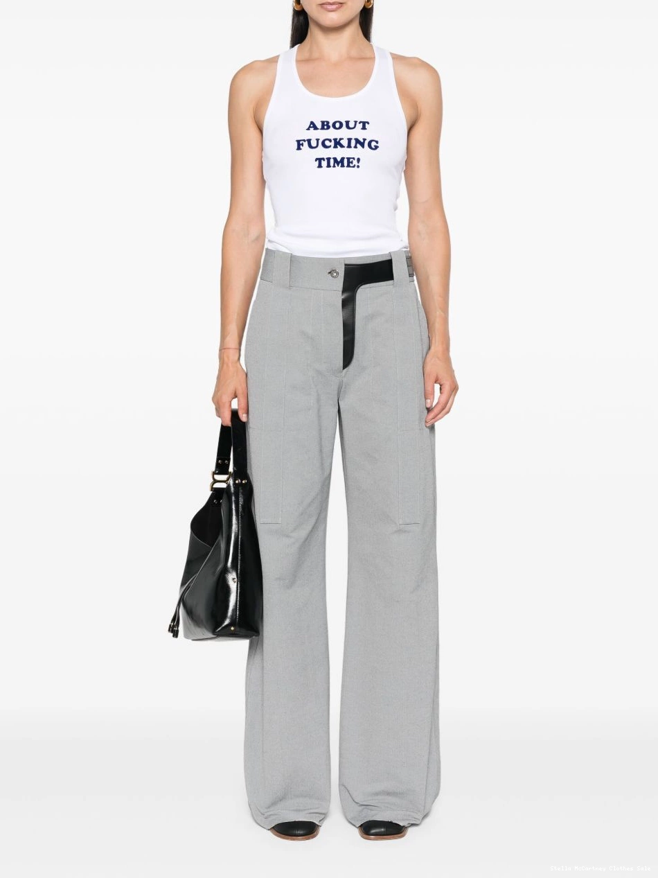 Cheap Women Stella tank McCartney slogan-print top 0716